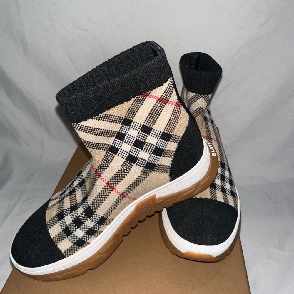 Kids Burberry Union Sock Sneaker